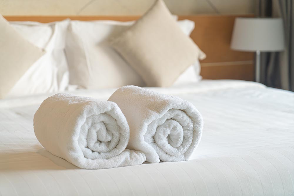 A black towel in my hotel room for make-up so the white ones don't